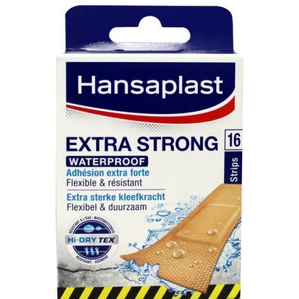 deuropening map Paragraaf Hansaplast Pleisters - Extra Strong Waterproof 16 strips -  Cosmeticapartijen.nl