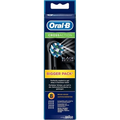 Oral-B Opzetborstels - Cross Action Black Edition 8 Stuks ...