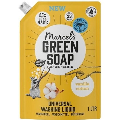 Marcel’s Green Soap Wasmiddel – Vanille & Katoen Navulling 1000 ml. 8719325558425