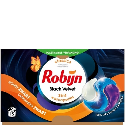 Robijn Wasmiddel Capsules – Black 15 caps 8720181395314