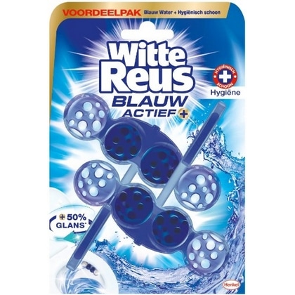 Witte Reus Toiletblok – Blauw Actief Hygiëne 2 st. 5410091754372