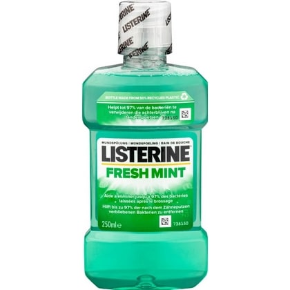 Listerine Mondwater – Fresh Mint 250 ml. FOR EXPORT 3574661734675