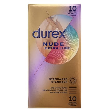 Durex Condooms – Nude Extra Lube 10 stuks 5410036306727