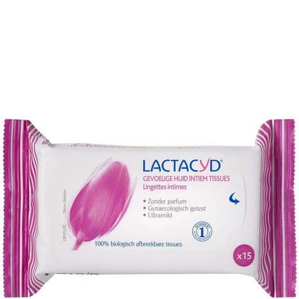 Lactacyd Tissues – Gevoelige huid 15 stuks. 5391520946820