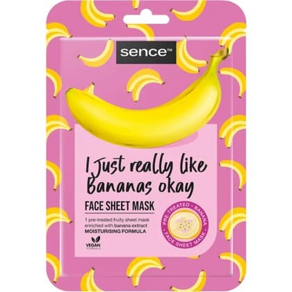 Sence Display – Printed Facial Sheet Mask 20ml I’m bananas over you 12 st. 8720964893433