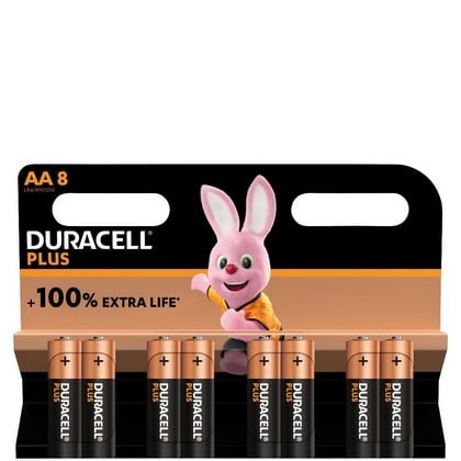 Duracell Batterij AA Plus – Per 8 Verpakt 5000394140899