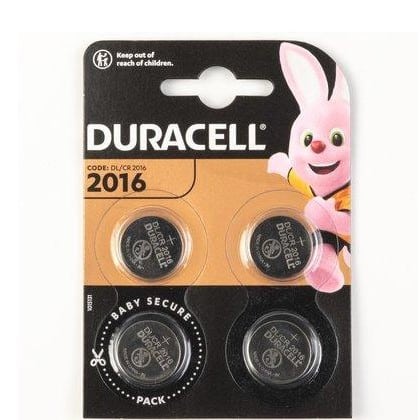 Duracell Batterij Knoopcel CR2016 – Per 4 Verpakt 5000394119314