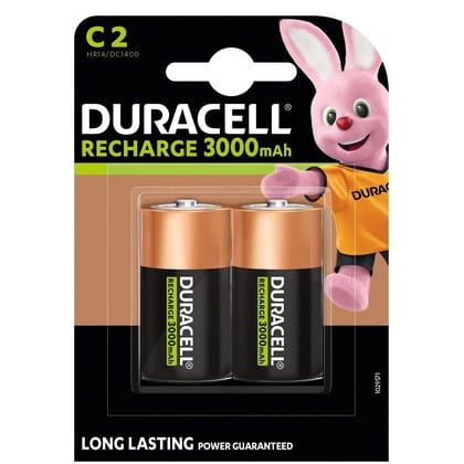 Duracell Batterij Rechargeable C10 Plus – Per 2 Verpakt 5000394055988