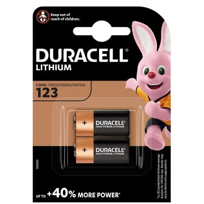 Duracell Batterij Ultra CR123 – Per 2 Verpakt 5000394020320