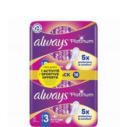 Always Maandverband – Platinum Day & Night 16 stuks 8001090899255