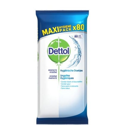 Dettol Schoonmaakdoekjes – Hygiëne 80 stuks 8710552577098